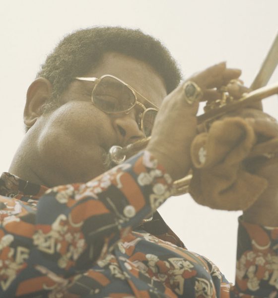 Jazz trumpeter Dizzy Gillespie playing live