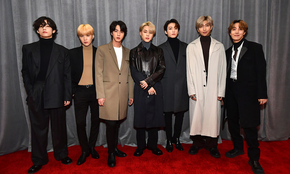 KPop Gifts Header Image, BTS at the Grammy Awards