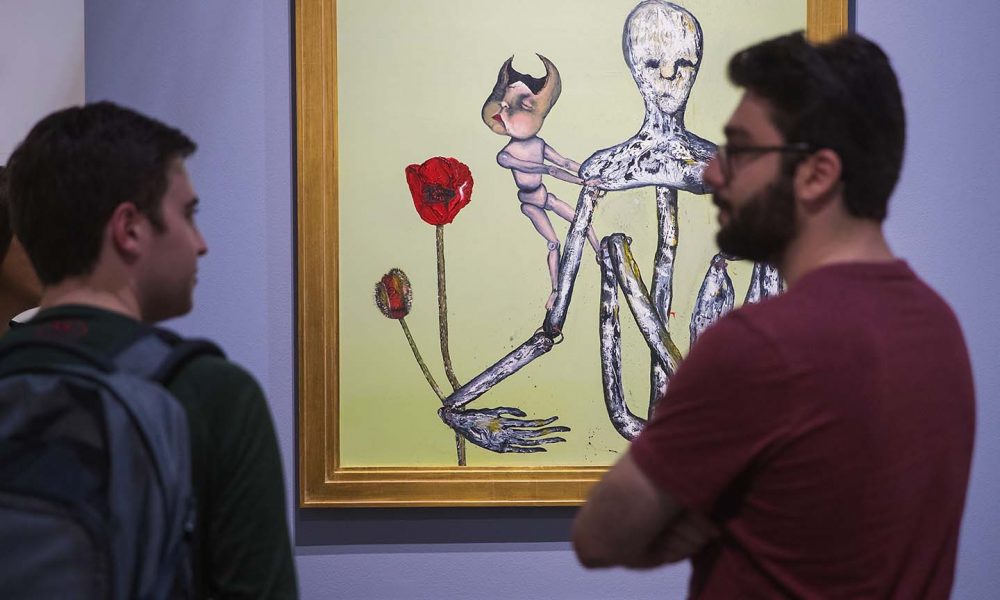 Painting used for Nirvana's Insecticide at art fair