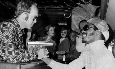 Elton John, Stevie Wonder - Photo: Bob Gruen