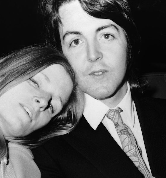 Paul and Linda McCartney leave Marylebone Registry Office in London after their civil wedding ceremony on March 12, 1969. Photo: Terry Disney/Daily Express/Getty Images