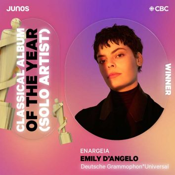 Emily D'Angelo enargeia Juno Awards winner image