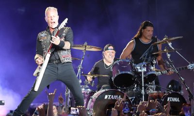 James Hetfield, Robert Trujillo and Lars Ulrich of Metallica at Lollapalooza - Photo: Gary Miller/FilmMagic