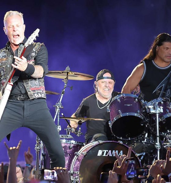 James Hetfield, Robert Trujillo and Lars Ulrich of Metallica at Lollapalooza - Photo: Gary Miller/FilmMagic