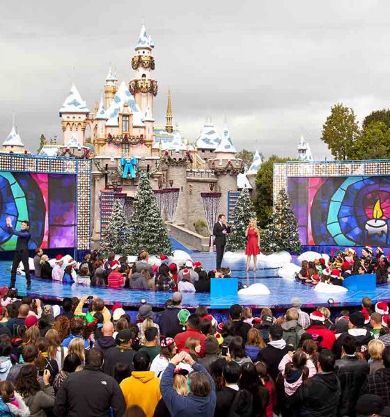 A Disney holiday parade
