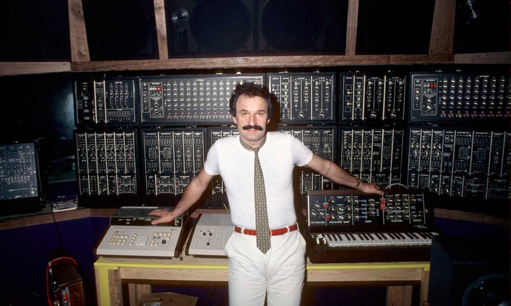 Giorgio Moroder in the studio