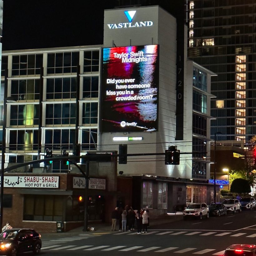 Taylor Swift Billboard in Nashville - Photo: Courtesy of Spotify/DKC Public Relations