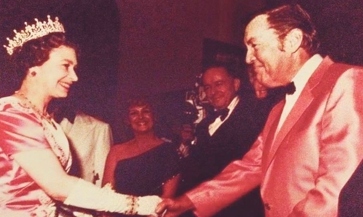 Bill Haley meets Queen Elizabeth II in 1979. Photo: Bill Haley and his Comets in 1956. Photo: Bill Haley Jr on stage. Photo: Bill Haley Jr Archive