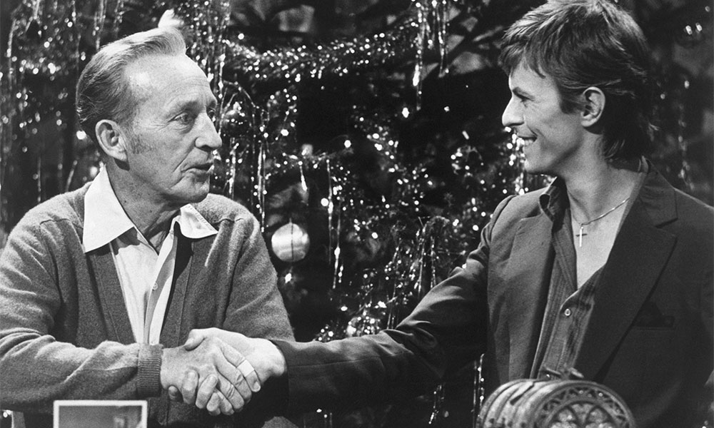 Bing Crosby and David Bowie photo by Photo: Bettmann / Contributor / Getty Images