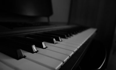 Close-up of piano keys