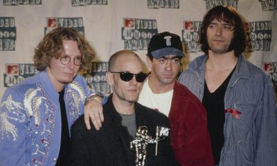 REM in the press room of the 1994 MTV Video Music Awards