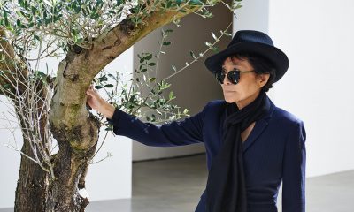 Yoko Ono with Wish Tree in 2014 at the Guggenheim, Bilbao. Photo: Erika Barahona Ede, copyright FMGB Guggenheim Bilbao Museo