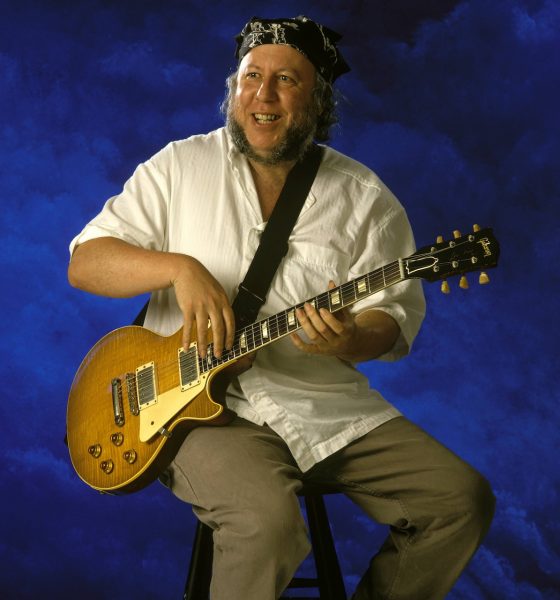 Peter Green poses with the 1959 Les Paul that came to be known as 'Greeny.' Photo: Steve Catlin/Redferns