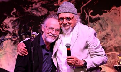 Jackson Browne and Charles Lloyd at the Jazz Foundation of America event. Photo: Lester Cohen/Getty Images for JFA