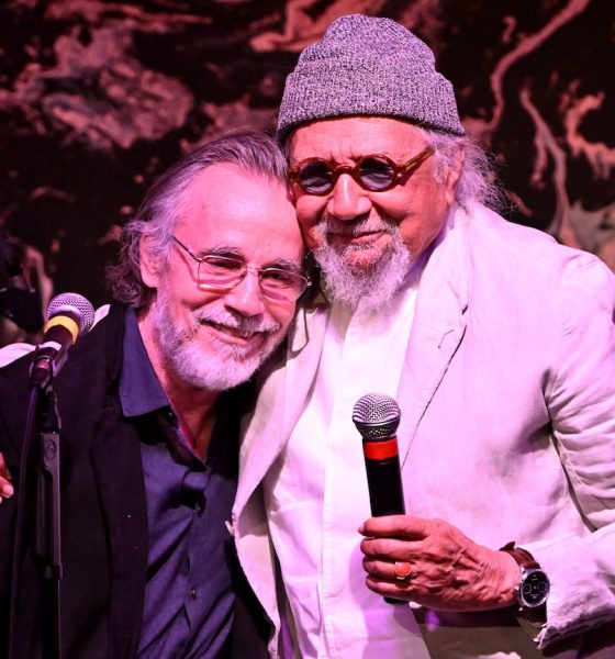 Jackson Browne and Charles Lloyd at the Jazz Foundation of America event. Photo: Lester Cohen/Getty Images for JFA