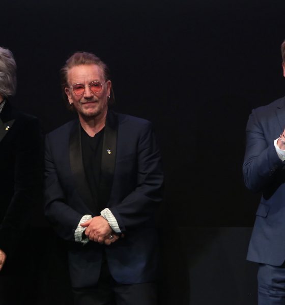 Adam Clayton and Bono of U2 and Matt Damon - Photo: Adam Berry/Getty Images