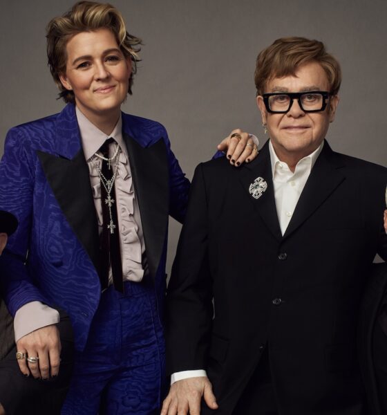 (L-R) Bernie Taupin, Brandi Carlile, Elton John, and Andrew Watt - Photo: Peggy Sirota